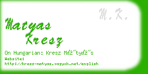 matyas kresz business card